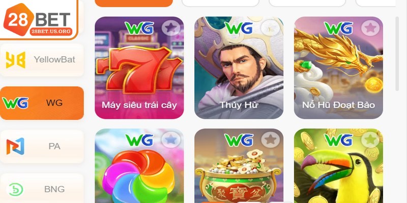 WG là cái tên quen thuộc đối với cộng đồng cược thủ