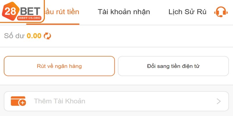 Quy trình rút tiền 28BET được thiết kế đơn giản và dễ hiểu