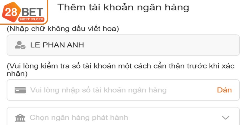 Các lưu ý quan trọng khi rút tiền 28BET